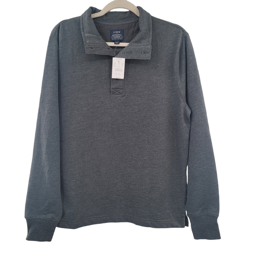 𝅺J.CREW Factory Men's Fleece Mock Neck Pullover Size Small NWT